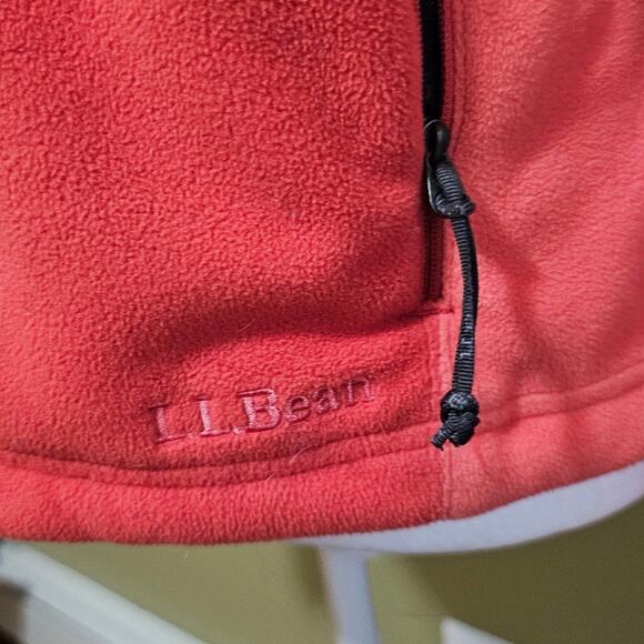 L.L. Bean Jacket Coral Polartec Weather Channel Pockets Women's Size Small - Picture 5 of 8